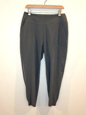 Patagonia Happy Hike Studio Pants Womens M HexGray Jogger Pull On Stretch 21217